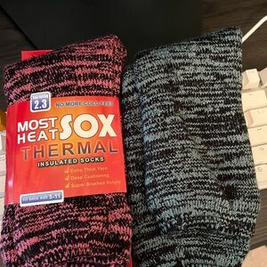 Thermal Insulated Socks - Black and Pink